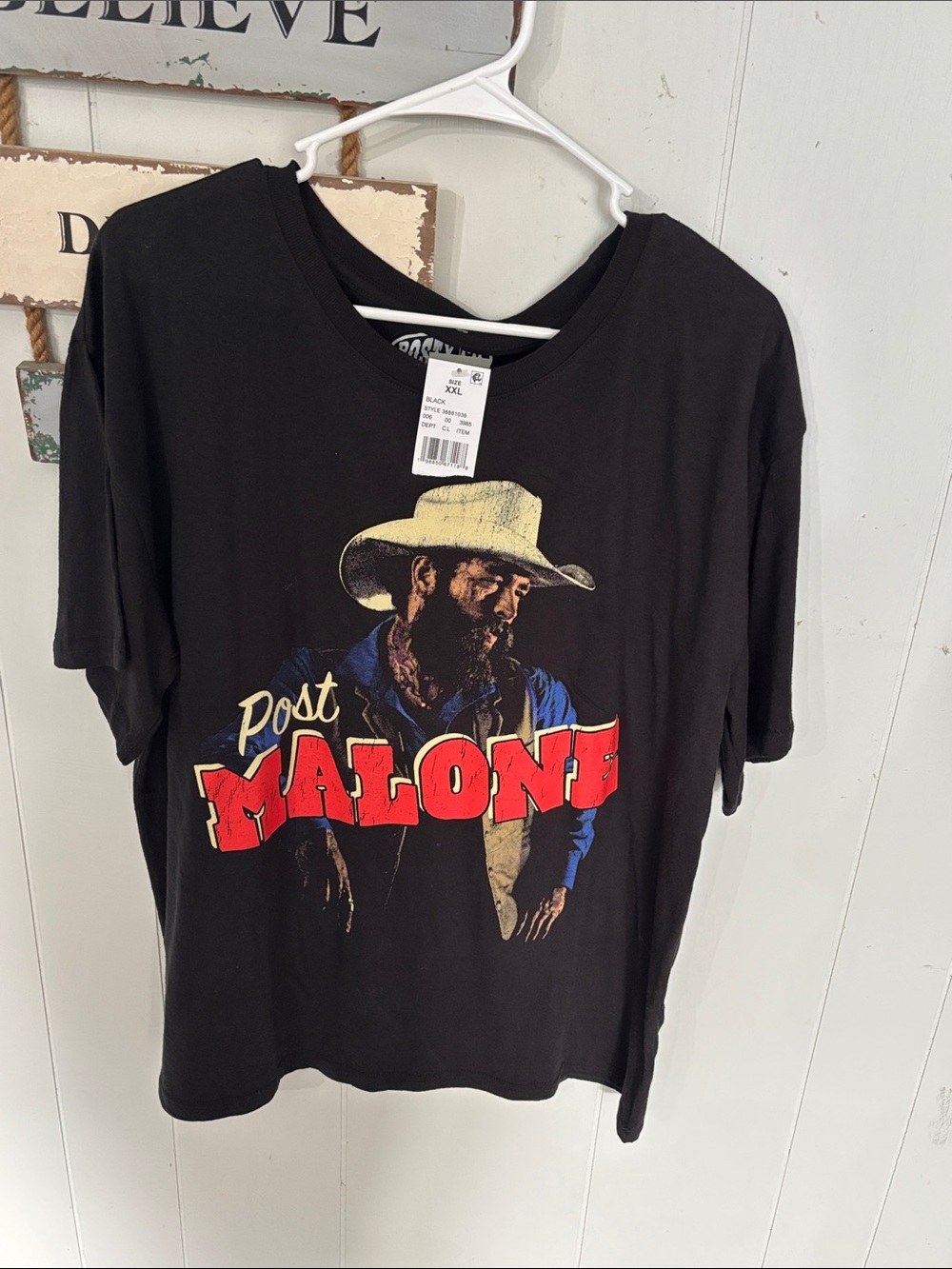 Post Malone Black Graphic Tee - Short Sleeve Women’s Top